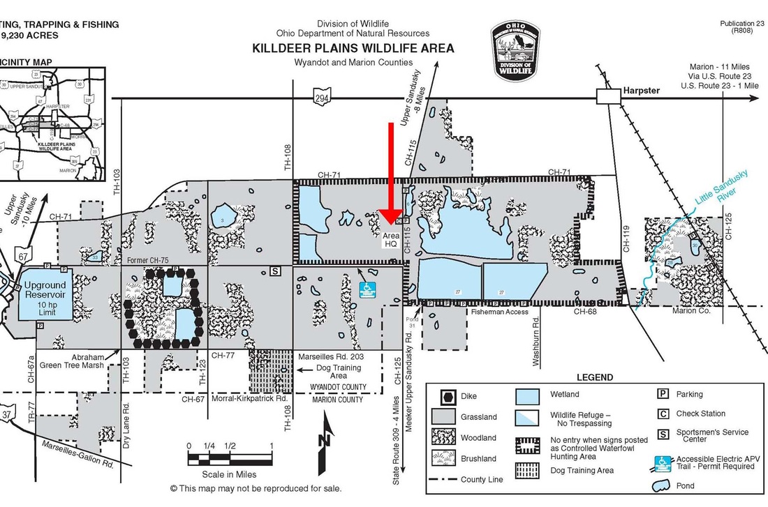 Killdeer Plains Wildlife Area Map - Click for directions